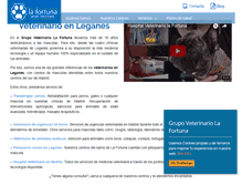Tablet Screenshot of grupoveterinariolafortuna.com